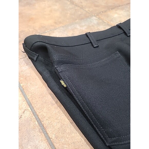 VTG Levis Mens 38x30 Black Dacron Polyester Bootcut Made USA 70s Western Cowboy - Picture 3 of 9